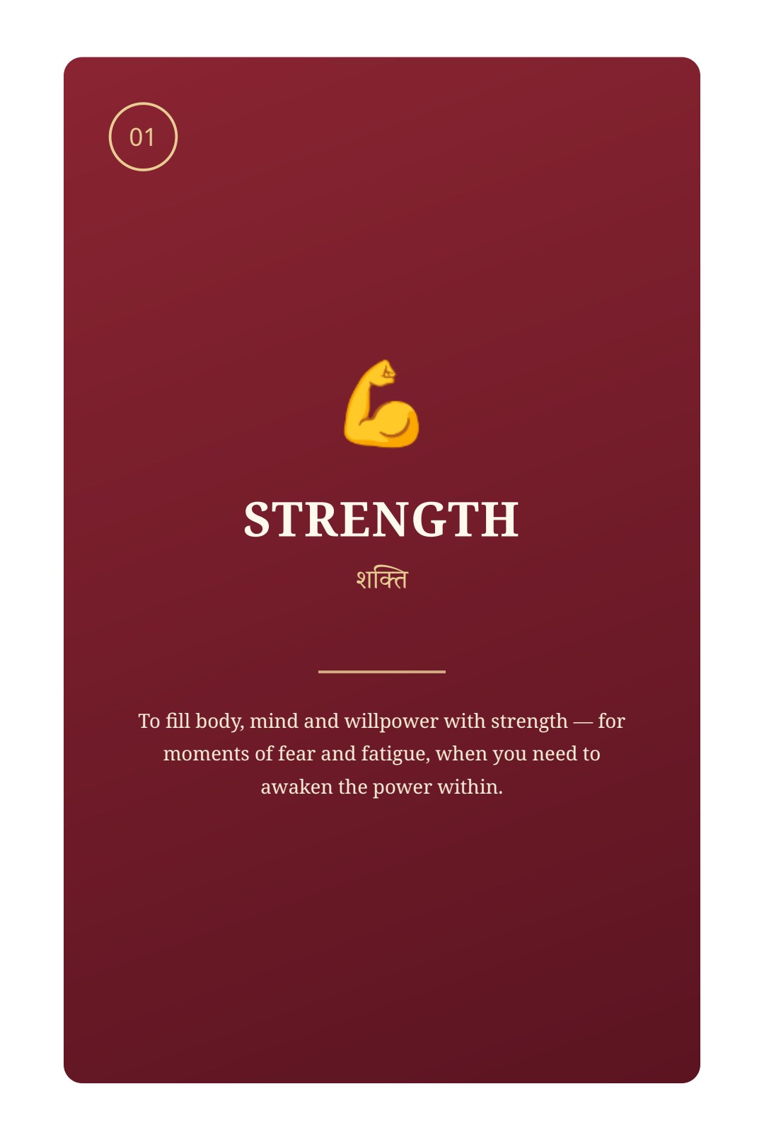 Strength section opening page, Shakti Shanti Safalta